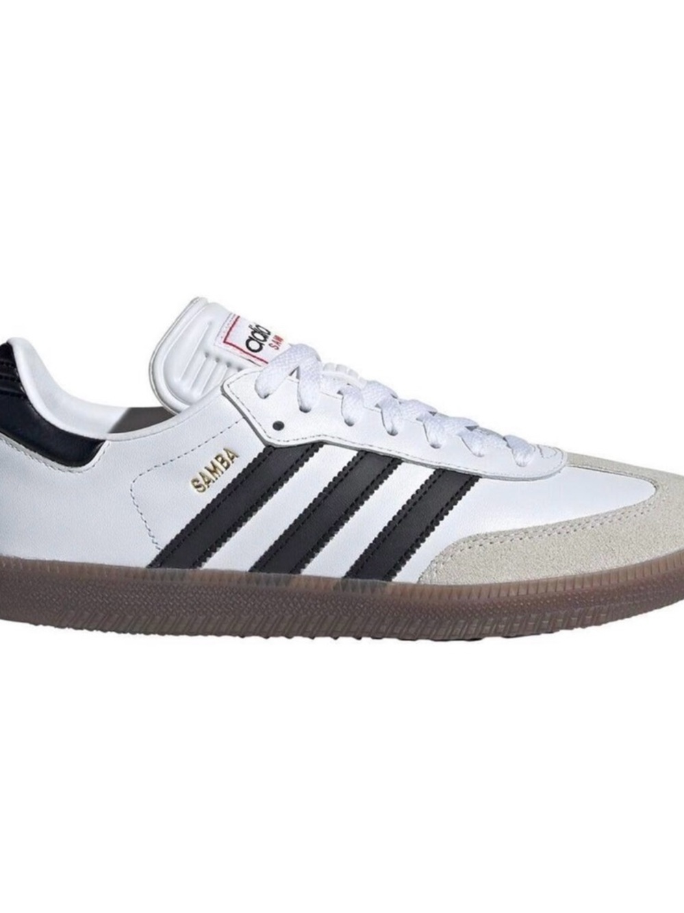 Adidas Samba Classic Leather Sneaker in White & Black